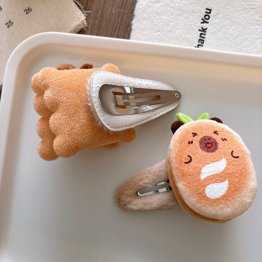 18g Weight Hair Clip Hair Accessories Type pendant Quantity Anniversary Occasion Hamburger Pattern All Seasons Season Kid'S Gender Casual, Cute, Sweet Style Casual Cute Sweet Kid'S Hamburger Cloth Hair Clip 16
