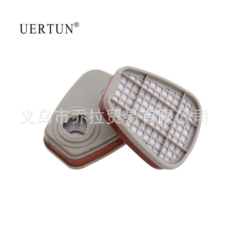 6001滤毒盒活性炭防灰尘毒防有机蒸气滤毒盒实验室配合防毒面罩