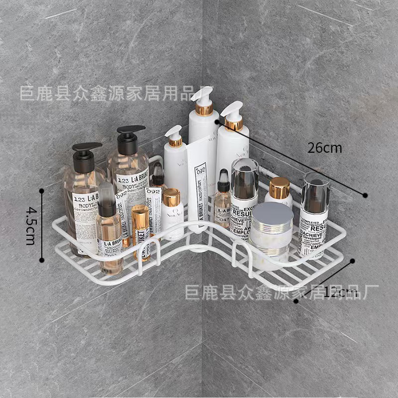 Organizador de pared para baño/inodoro sin perforación, trípode de pared, estante de almacenamiento, buen producto para alquiler