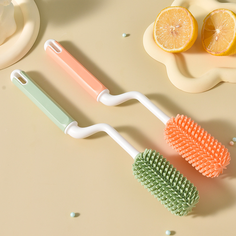 Cepillo de silicona para biberones Cepillo de chupete para bebé Cepillo de pajita Juego de tres piezas Cepillo de limpieza para niños pequeños Juego de combinación de biberones de lavado para bebés