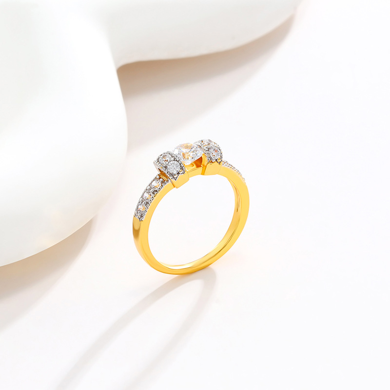 Xuping joyería brillante anillo de invierno y otoño de dos colores para mujeres nuevos anillos de lujo ligero de nicho