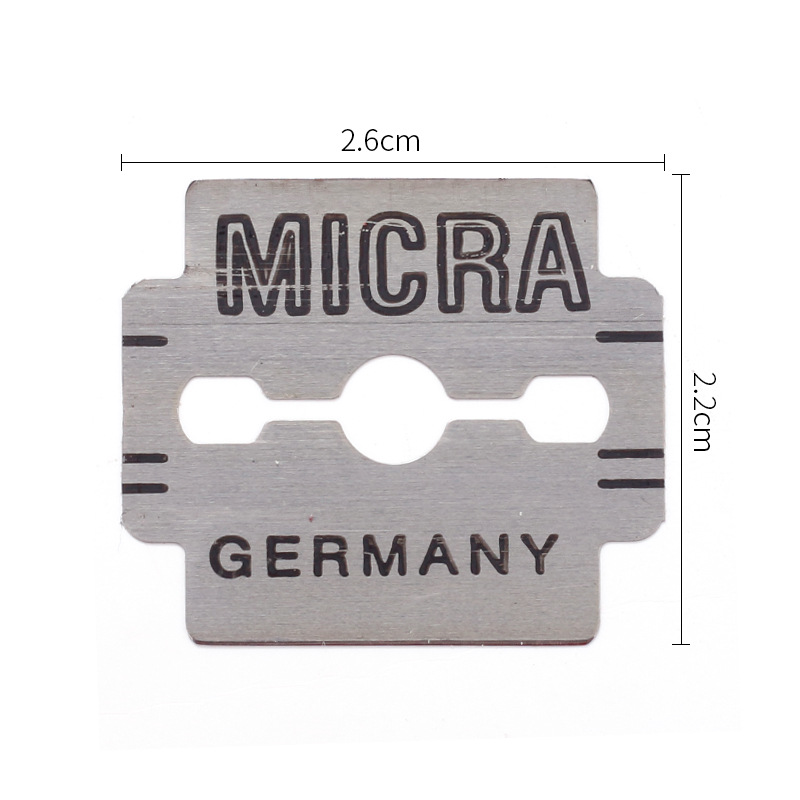 Herramientas de uñas pie Cepilladora MICRA hoja pedicura peeling Cepilladora hoja 100 unidades caja de hoja de acero inoxidable