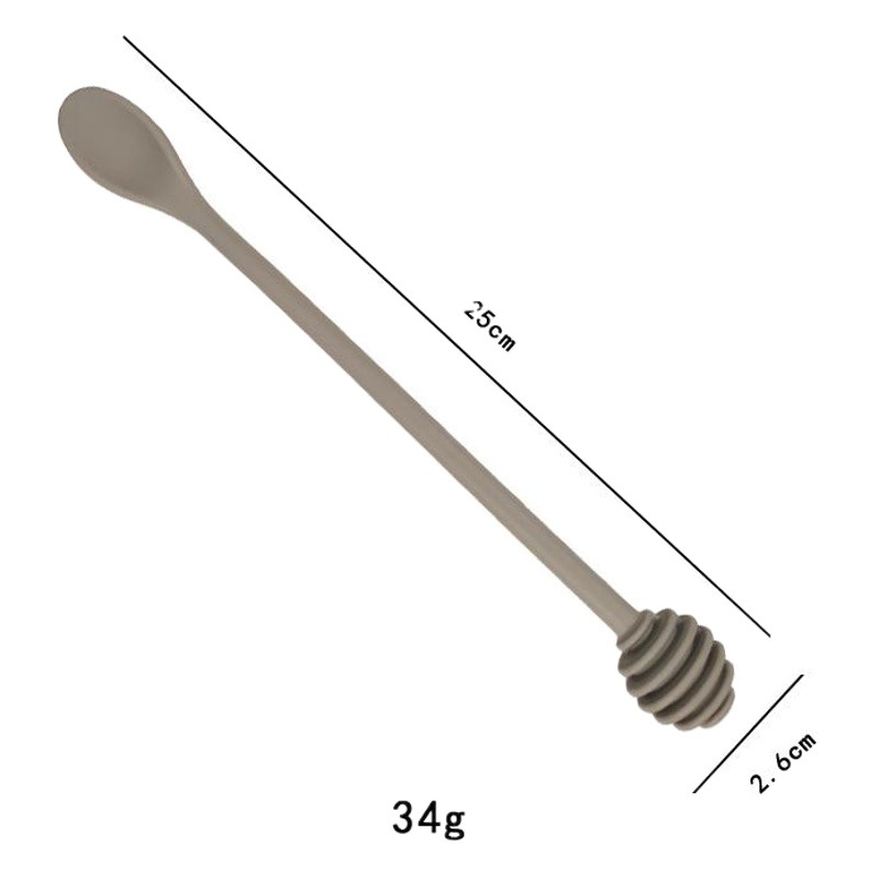 Cuchara de miel de café cuchara de agitación creativa lindo hogar bolsa de silicona de nylon 304 de acero inoxidable cuchara de miel