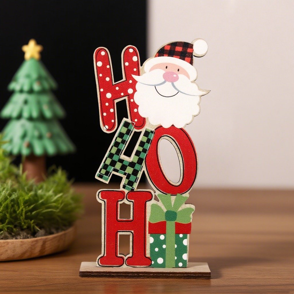 노인 스타일의 다채로운 글자 나무 장식품