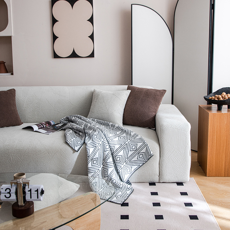 Elástico todo incluido sofá gaza universal conjunto perezoso anti-gato agarra 2024 nuevo cuatro estaciones universal cubierta de sofá integral