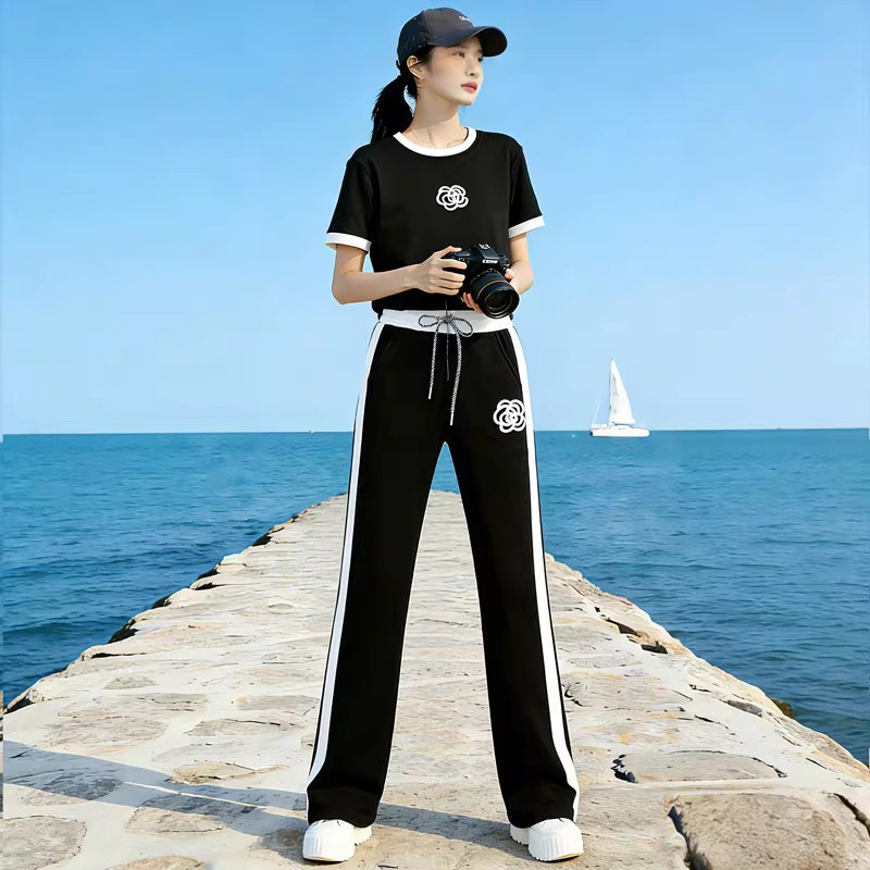 Women's Clothing Camellia Themed Petite Women's Two Piece Set Slimming Sporty Casual Summer Outfit Inspired Sophisticated_ecoleips.com