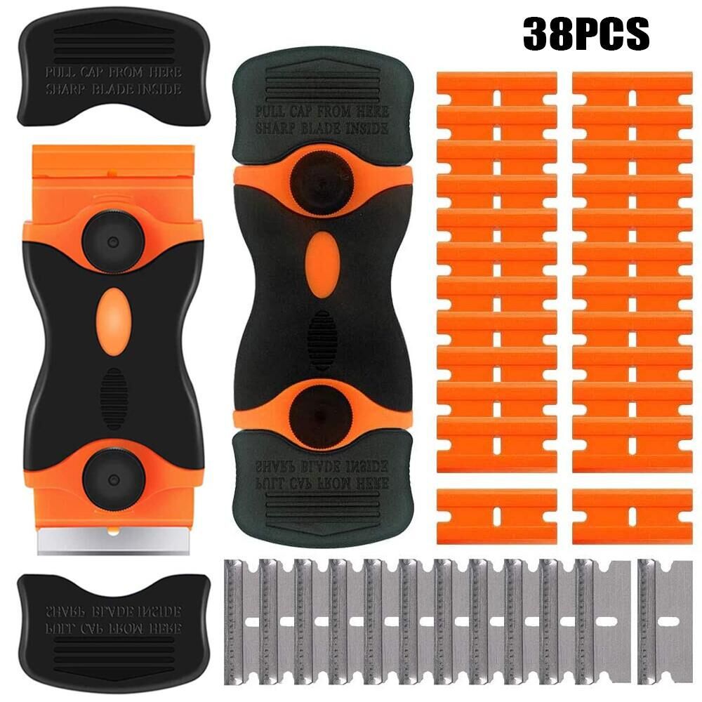 38件套双面刮刀替换刀片组合迷你车窗胶水贴纸贴花去除