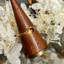 天然琥珀水滴戒指女925纯银镀金蜜蜡宝石百搭轻奢小众新款开口戒