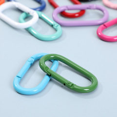 diy jewelry accessories round runway paint color carabiner spring buckle mountain buckle key chain pendant hook