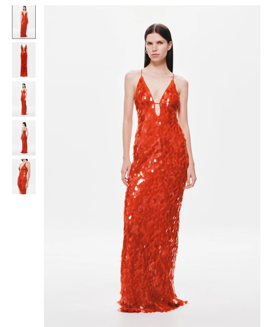 2025 European And American Sexy Women's Camisole Sequin Pure Desire Shiny Long Dress Cross-Border Hot Item Elegant_ecoleips.com