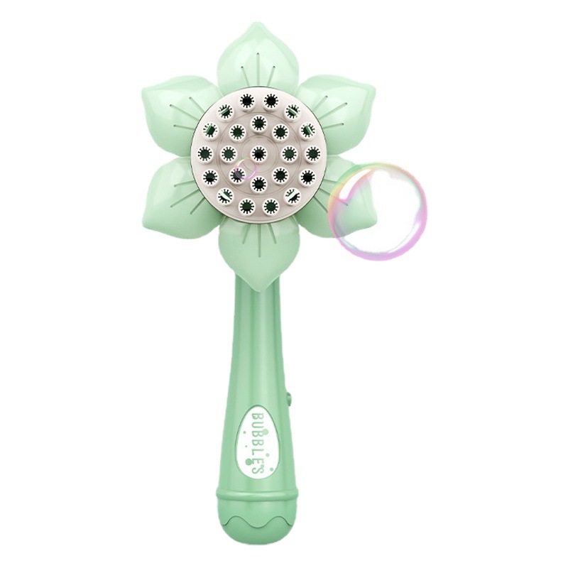 Máquina de burbujas de ducha de girasol 23 agujeros Red roja Gatlin pistola de burbujas puesto automático en el mercado nocturno juguetes para niños