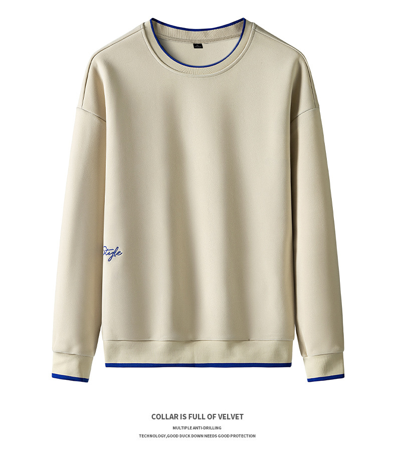 Moletom masculino com capuz para primavera outono, moletom de veludo alemão, versão coreana, esportes e lazer, camisa de base de cor sólida, top,_voghion.com