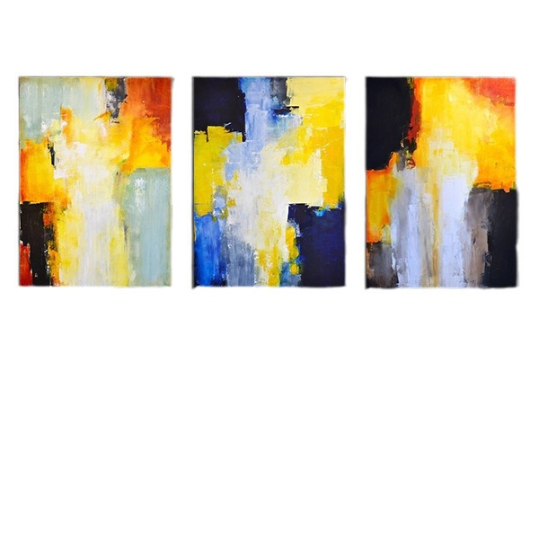 Pintura al óleo de color abstracto moderno lienzo mural póster de arte de la pared dormitorio sala de estar decoración moderna