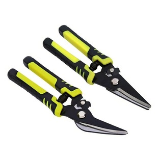 New Multifunctional Stainless Steel High Hardness Iron Scissors 8inch Straight and Curved Head Two Types of Powerful Industrial Scissors