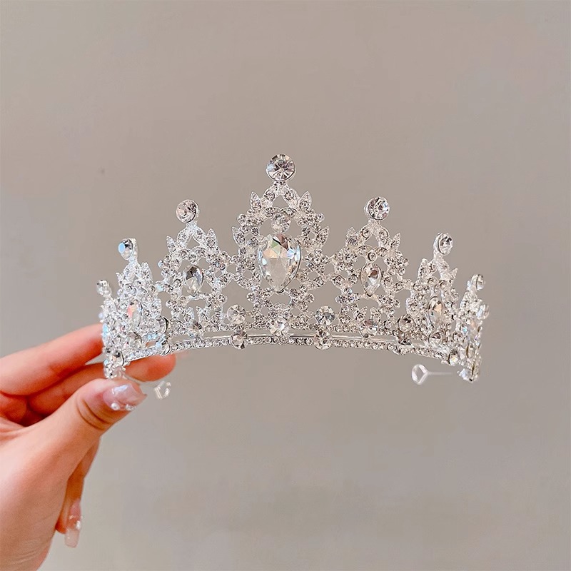 Princesa corona diadema diadema de diamantes de imitación de sentido avanzado niña 18 años ceremonia de mayoría de edad tarjeta de cumpleaños tocado de sentido ambiente