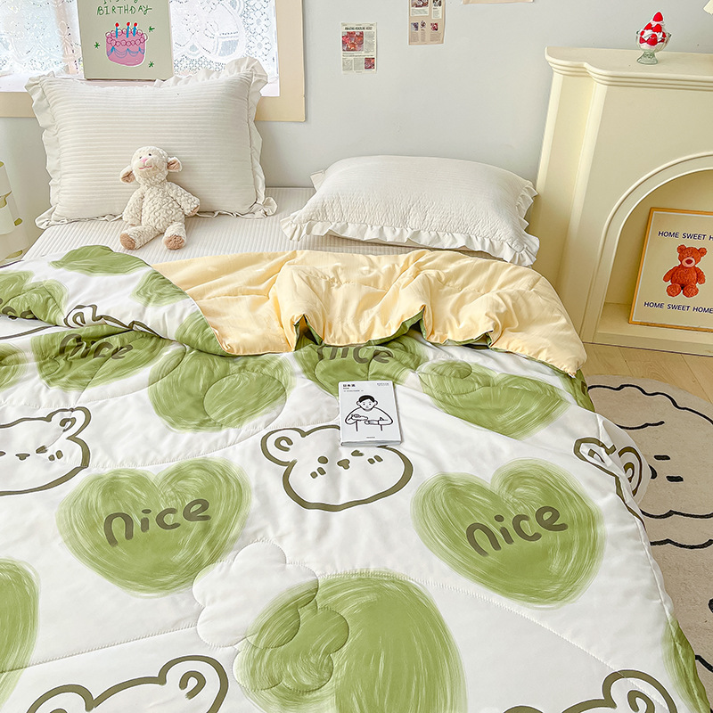 Edredón de verano de clase A, edredón de enfriamiento de verano, edredón de aire acondicionado, dormitorio individual para niños, edredón fino de primavera y otoño, se puede lavar a máquina en verano