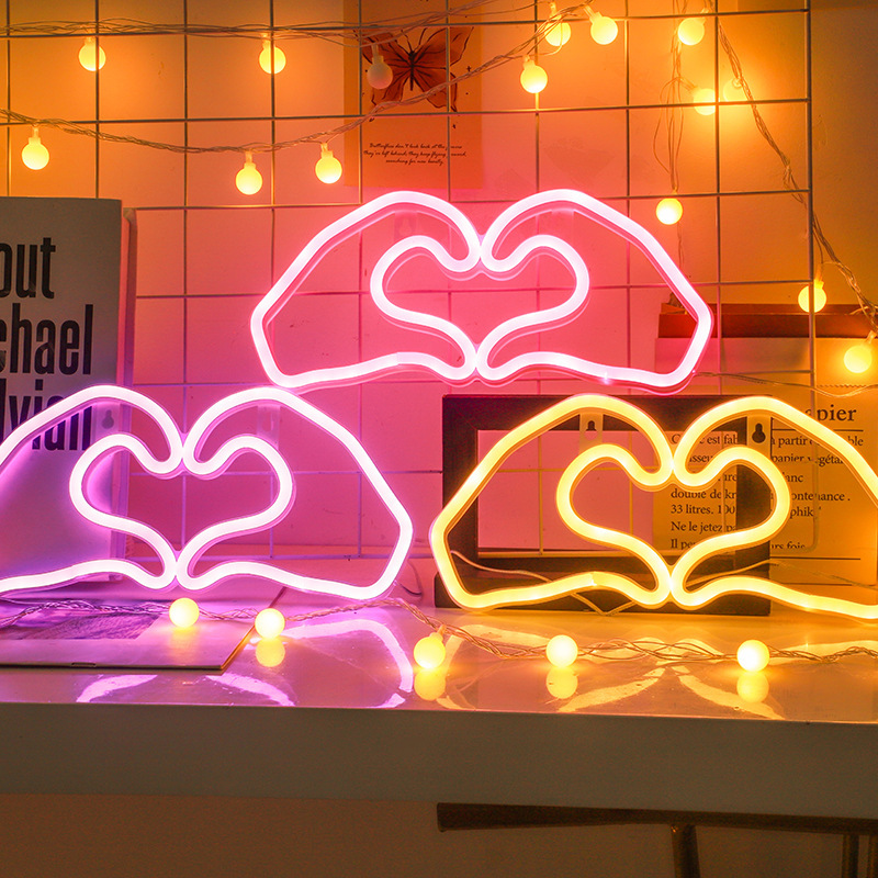 AmazonクロスボーダーLEDラブネオンライト告白プロポーズロマンチックな雰囲気のスタイリングライトホテルの装飾発光ライト|undefined