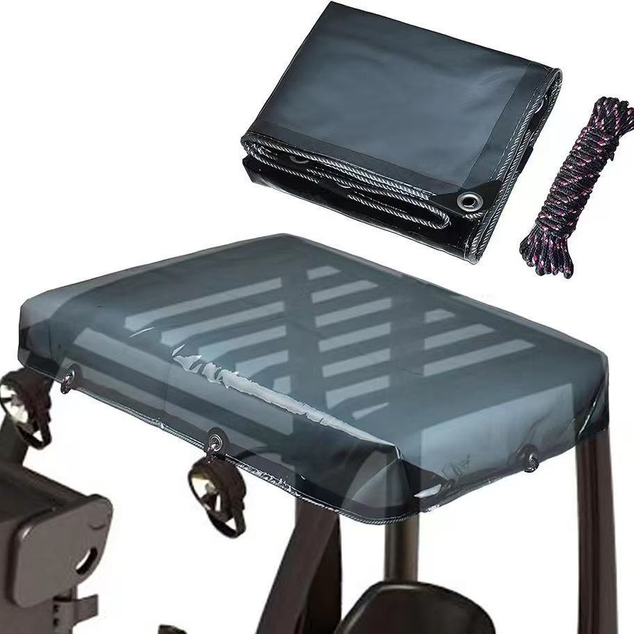 Cross-Border Outdoor Universal Colored Transparent Forklift Cover Uv-Proof Forklift Rain Cover Protective Cover Waterproof
