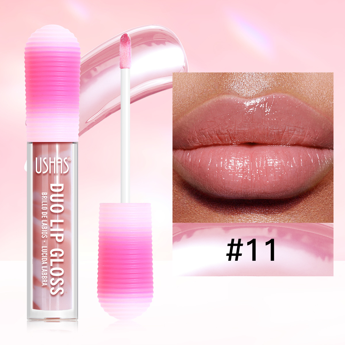 USHAS European and American Cross-border spot lápiz labial líquido esmalte de labios brillo de labios taza antiadherente brillo de labios no decoloro UC062