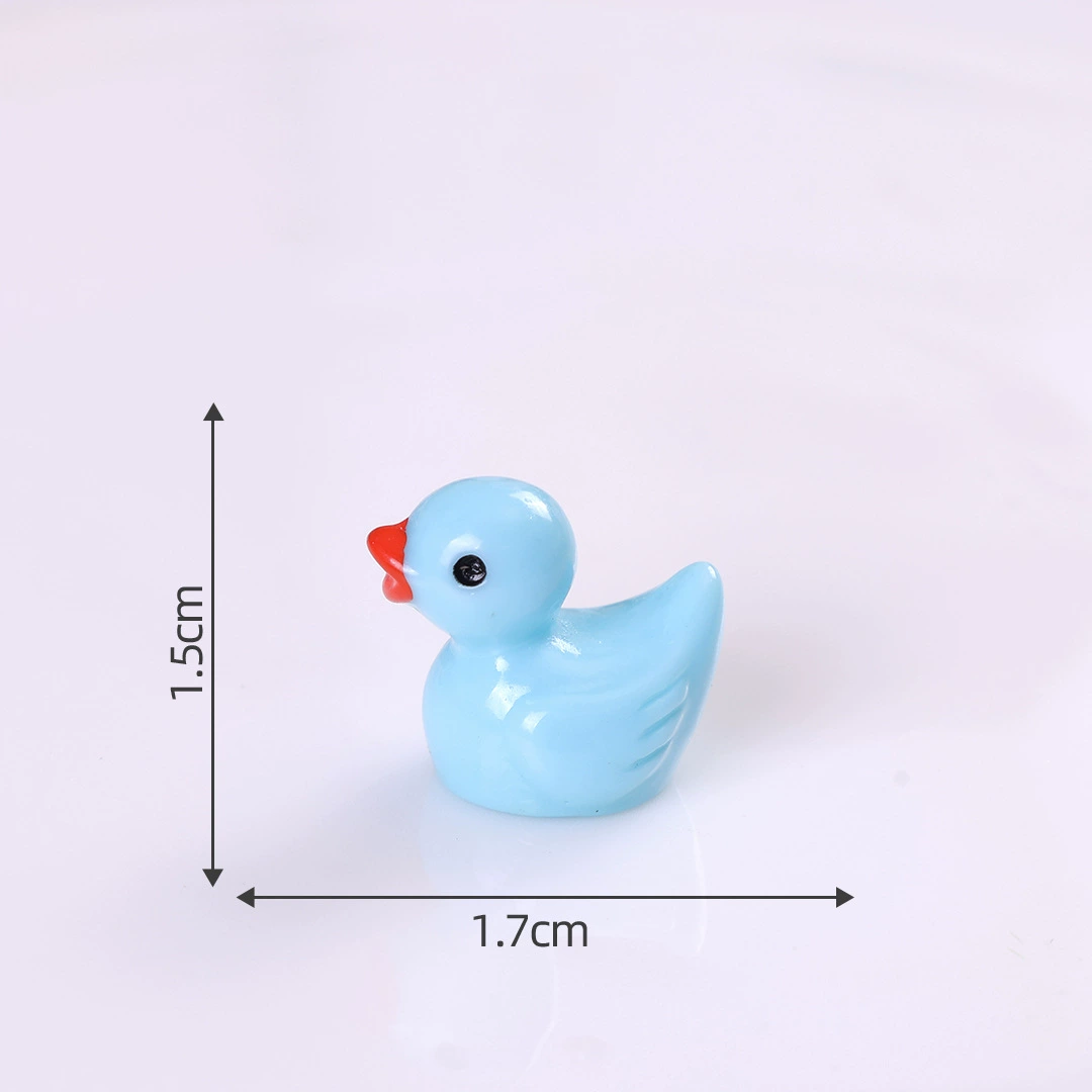 Miniature duck accessory, handmade minifigure prop for micro landscapes, solid & glow colors