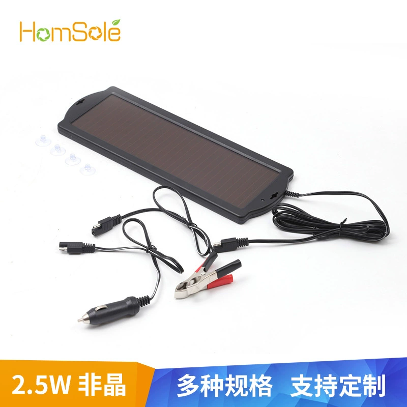 Бытовая 2,5 Вт автомобильная зарядка слабый свет Аморфный Кремний солнечная панель подзарядка компонент обслуживания