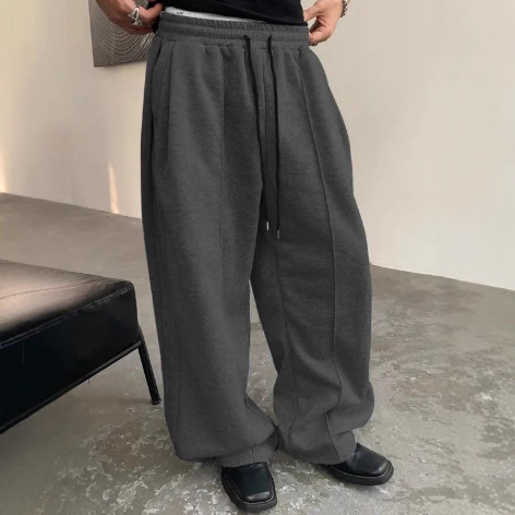 Transfronterizos pantalones de seguridad de hombre Amazon cintura cuerda suelta recta simple europea y americana pantalones deportivos de piernas casuales