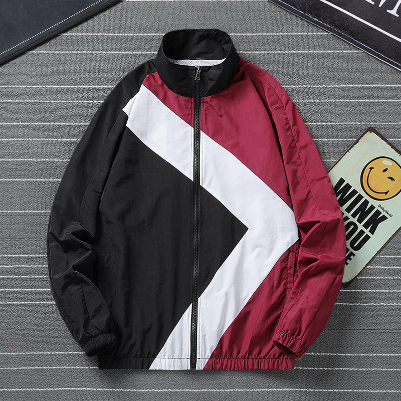 Chaqueta de hombre 2024 nuevo estilo de hombre de color de moda casual chaqueta deportiva de cuello vertical de otoño para hombre