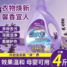 大桶薰衣草洗衣液持久留香去污去渍低泡香薰家庭装洗衣服洁白柔软