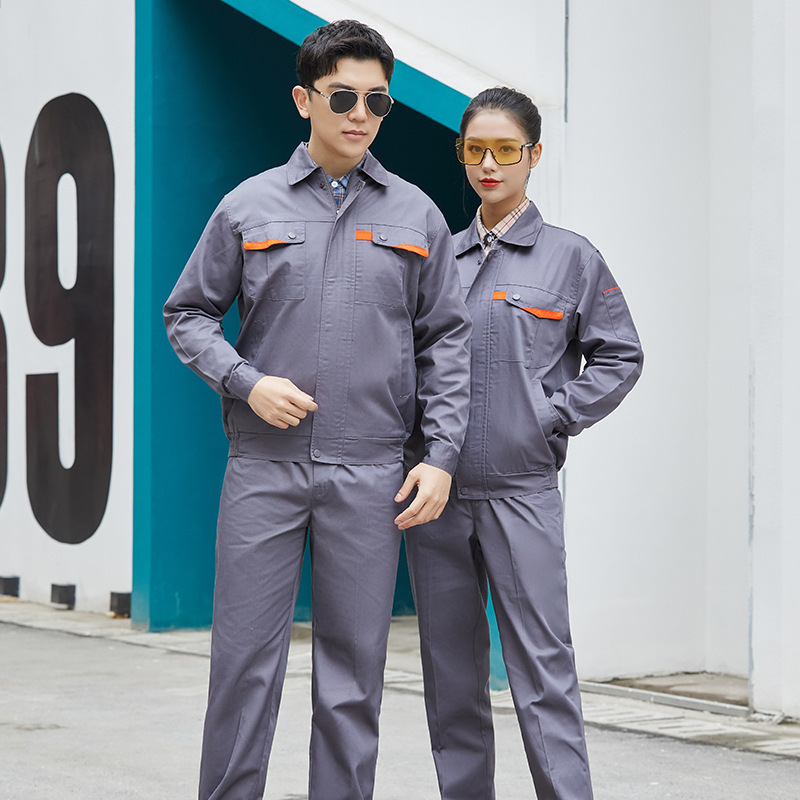 男性用作業服、春秋長袖工場服、耐摩耗性・防汚性作業服、自動車修理服、工事現場労働保護服、カスタマイズスーツ|undefined