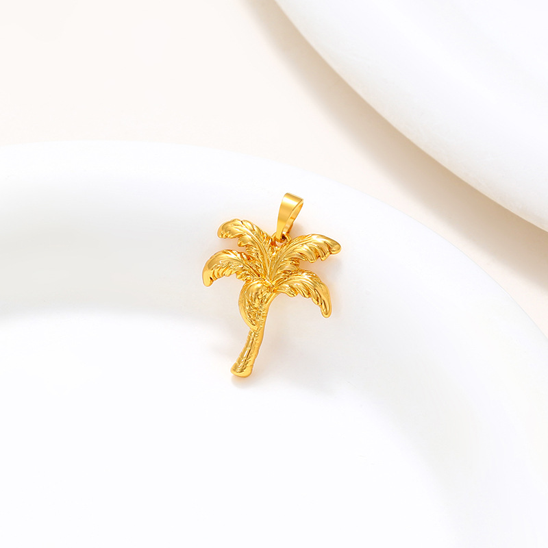 Xuping aleación de cobre dorado colgante de árbol de coco otoño y invierno personalidad de alto nivel nicho ligero colgante joyería de lujo mujer