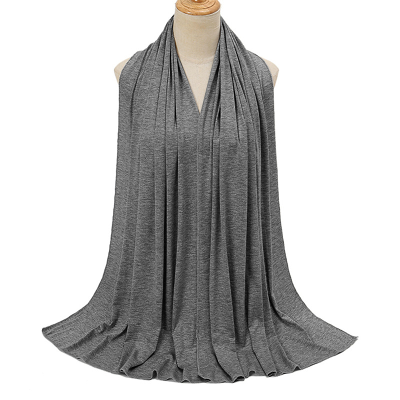 Plain Elastic Jersery Cotton Hijab Shawl Women Jersey Scarf|undefined