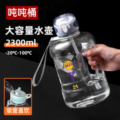 Bulk wholesale men's sports water bottle food grade fitness bucket straw cups Duntun bucket spring and autumn season