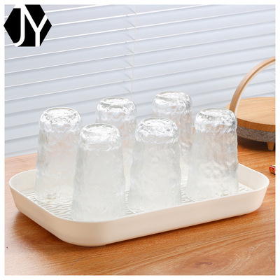 thickening double-deck Tray Cup holder household teacup glass Leachate Shelf Dishes Storage Deepen tea tray Shelf