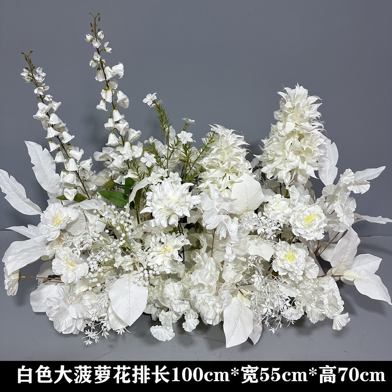 Flor de la boda de la flor Chiyeya rosa roja fila de orquídeas fila de flores bosque escena de compromiso decoración de la boda fondo de decoración