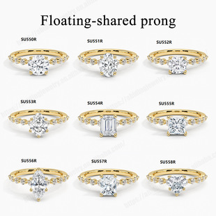 High-End 18K Gold Ring, 1 Carat Moissanite Ring, Fashionable Wedding Ring, Pure 9/10/14K Gold Ring That Won’T Fade