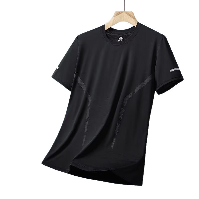 アサルト半袖Tシャツ フィットネス スポーツ スウェットウェア 朝のエクササイズ ランニング アイスシルク 速乾 アウトドア 登山 半袖 男女兼用|undefined