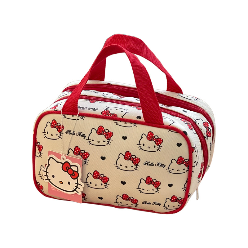 Bolsas de maquillaje auténticas de gran capacidad portátiles lindas bolsas de mano portátiles para lavar y almacenar bolsas de maquillaje de viaje para mujeres