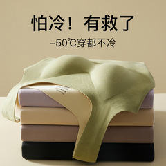 Winter and Autumn German Fleece Heating Warm Women's Seamless One-piece Warm Vest Added Fleece Thick Plus Size Women's Vests