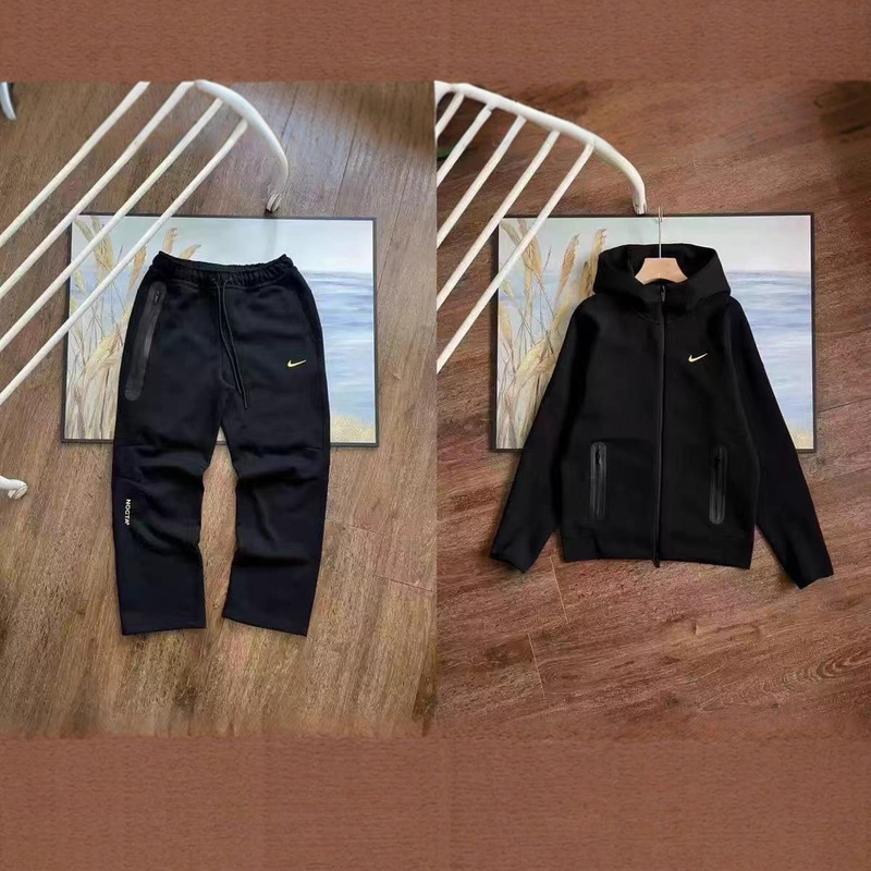 Cross-Border In-Stock Nocta Collaboration Printed Sports Casual Sweatshirt Cardigan Jacket and Pants Set Couple's Style Cross-Border In-Stock Nocta Collaboration Printed Sports Casual Sweatshirt Cardigan Jacket and Pants Set Couple's Style