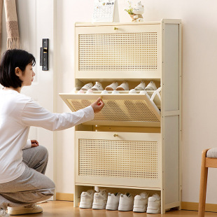 Ultra-thin Shoe Cabinet Household Door Entrance Shoe Rack New 2024 Explosive Artifact Simple Space-saving Multi-layer Indoor