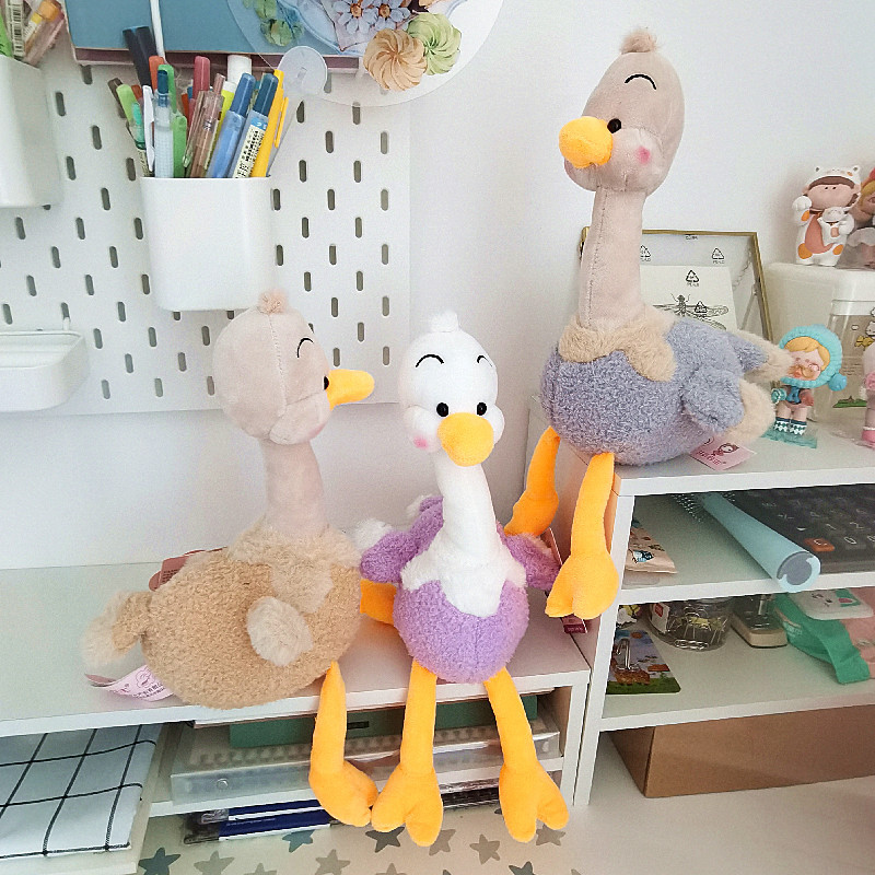 Lindo simulación avestruz juguete de peluche pájaro grande muñeca los niños ragdoll muñeca almohada regalo cumpleaños al por mayor