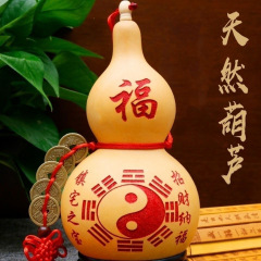 天然ひょうたんペンダント、富と宝を引き寄せる八卦、玄関から玄関までのリビングルームの装飾品、特大ひょうたんホームアクセサリー