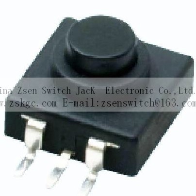 自锁开关ON ON OFF 小型三档按钮开关 迷你3位按键开关3档12X12