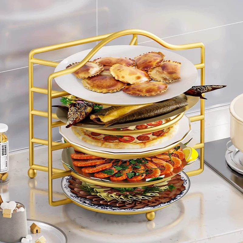 Многофункциональная многослойная стеллаж для посуды, кухонная стеллаж для хранения посуды