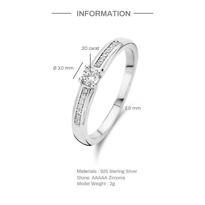 Sterling Silber Elegant Einfacher Stil Geometrisch Überzug Inlay Zirkon Ringe display picture 6