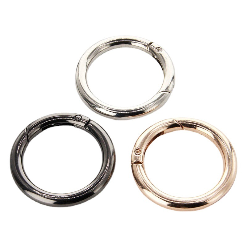 Anillo de primavera bolsa de aleación hebilla accesorios anillo abierto anillo primavera hebilla joyería equipaje ropa llavero gancho hebilla