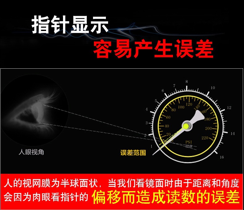 Car Tire Pressure Gauge Digital Display High-Precision Electronic Digital Tire Pressure Meter New Model Universal Motorcycle Air Pressure Gauge
