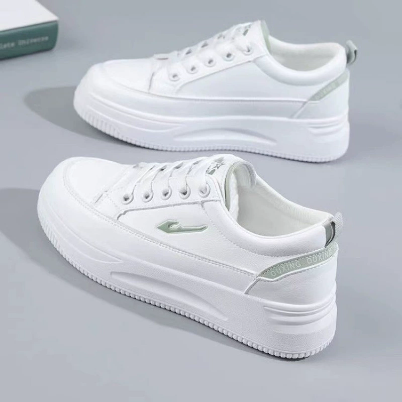 Sneakers, footwear, summer universal sports white shoes platform for leisure