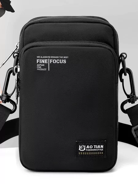 Oxford Cloth Bag, Crossbody Bag, Men's Bag, Casual Mobile Phone Bag, Shoulder Phone Key, Coin Bag, Hanging Bag, Wearable Belt