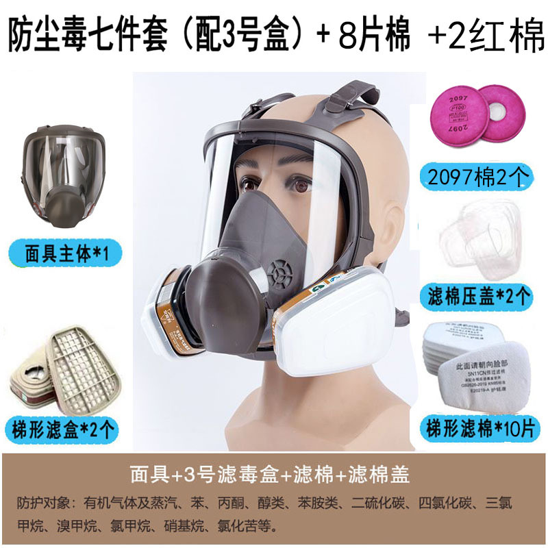 6800 máscara de gas pintura en aerosol pesticida químico a prueba de polvo máscara completa protección contra incendios vista grande máscara de gas lote